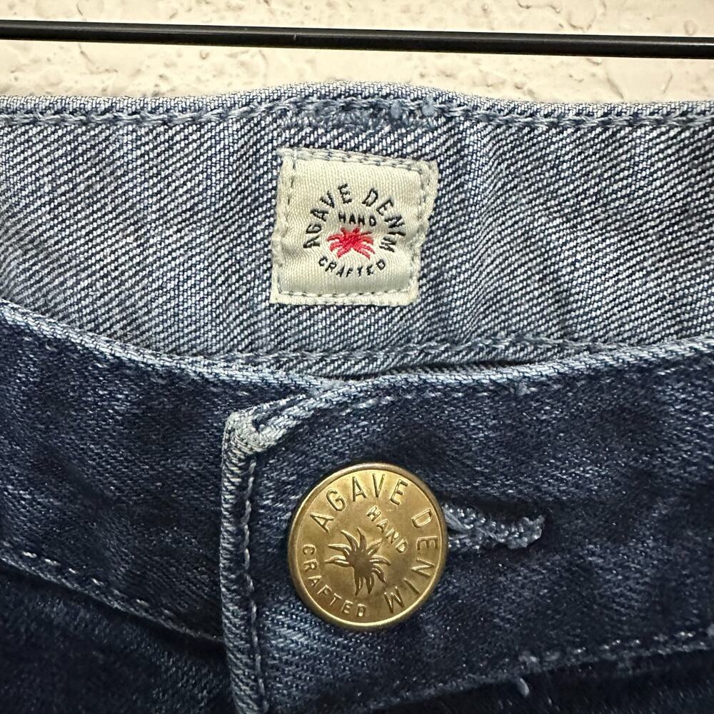 AGAVE DENIM No.30S Modern Selvage Jeans Blue Button Fly Slim Straight Leg - Picture 10 of 16